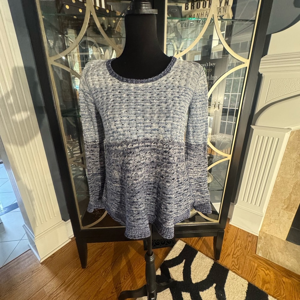 Style & Co. Light Blue and Dark Blue Knit Sweater